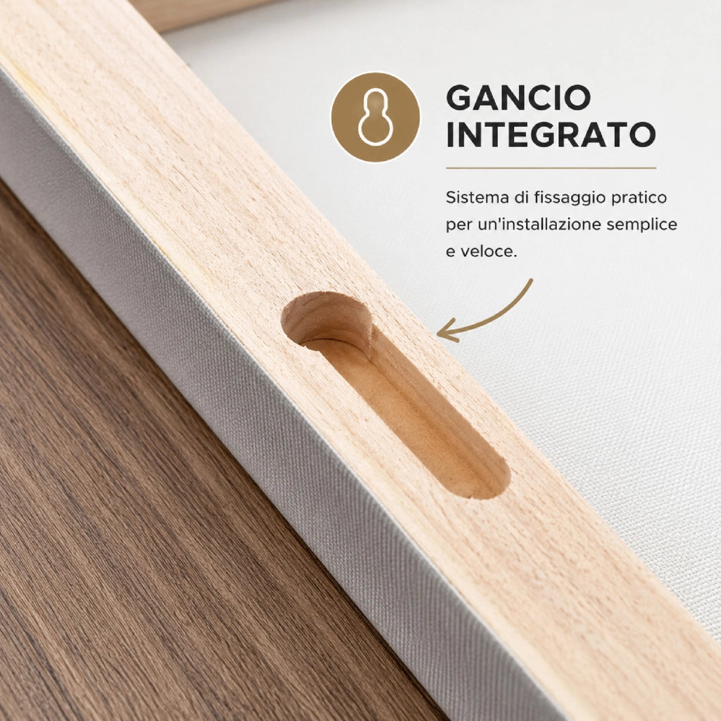 Quadro Moderno su Tela per Soggiorno e Camera da Letto 40x120 cm - Stampa Professionale su Telaio in Legno con Gancio Integrato - Dipinto Panoramico Decorativo da Parete. ASS2-DIS1