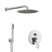 Kit doccia tondo completo di soffione doccetta e miscelatore con deviatore hope