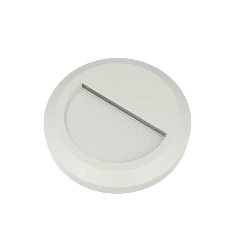 Faretto Luci Led Segnapasso Rotondo Carcassa Bianca 2W Bianco Neutro IP65 Montaggio a Plafone SKU-1314