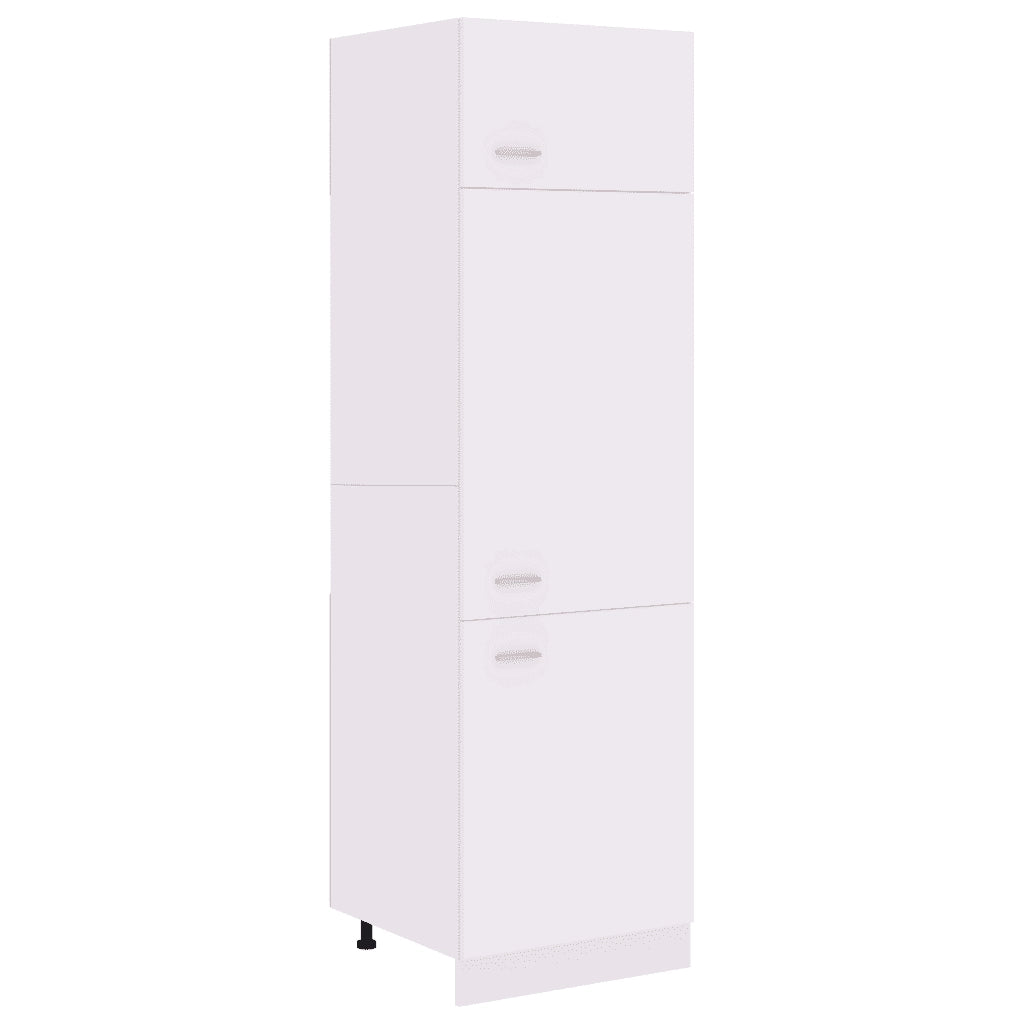 Mobile per Frigo “Lyon” Bianco 60x57x207 cm Legno Multistrato 802538
