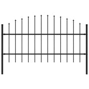 Recinzione da Giardino Woerden con Punta a Lancia in Acciaio 170x100 cm Nero 144941