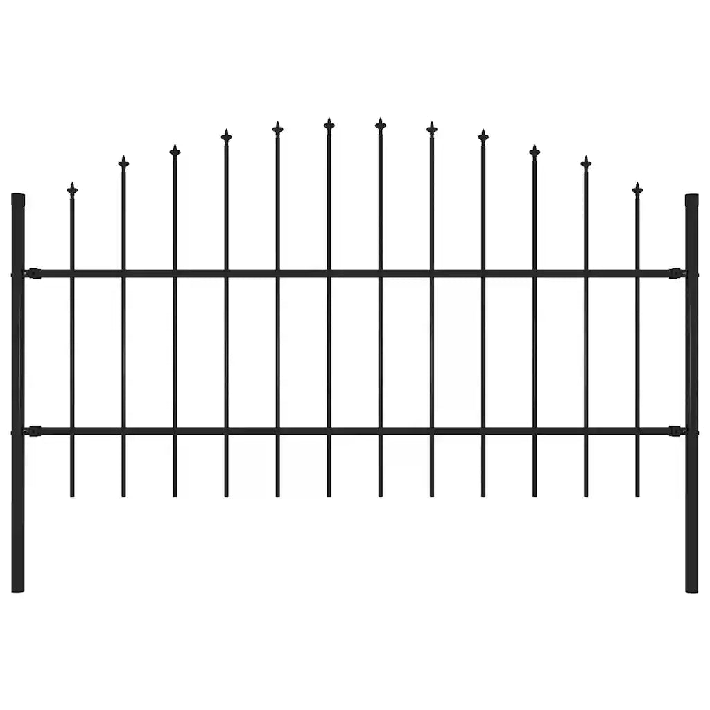 Recinzione da Giardino Woerden con Punta a Lancia in Acciaio 170x100 cm Nero 144941