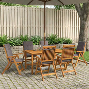 Set da pranzo da giardino 7 pezzi Naturale 3434579