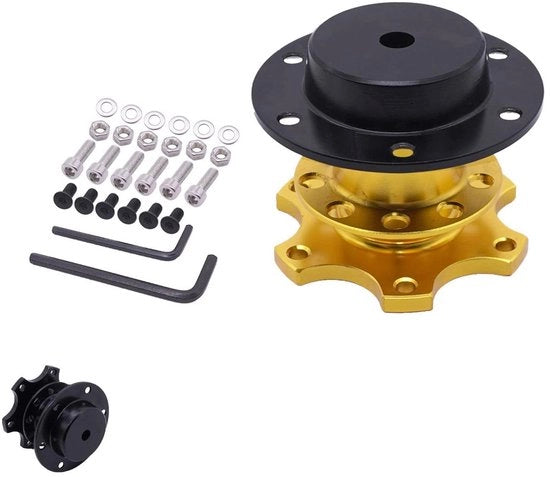 Kit di Adattatore Hub Stabilizzatore per Sterzo Universale - 6 Fori - Accessori - Corse