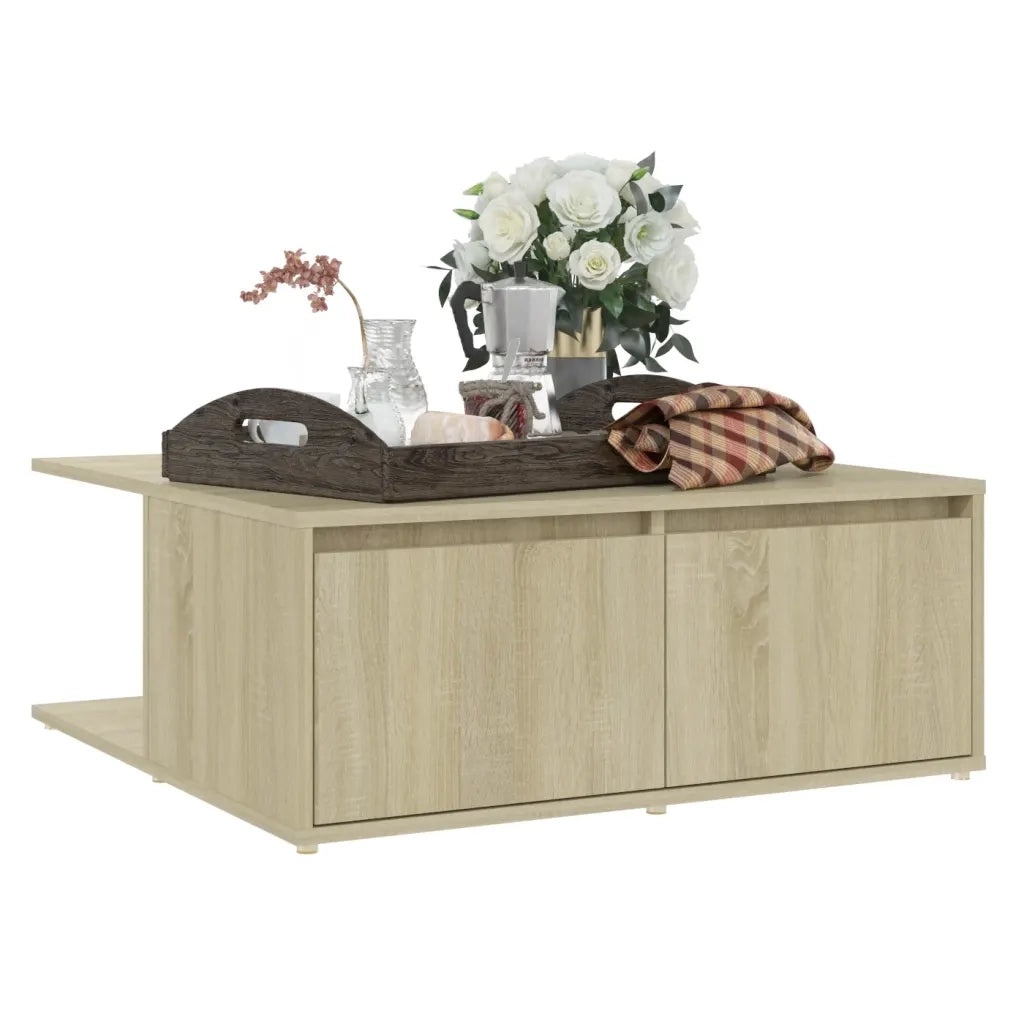 Tavolino da salotto | Tavolino da caff¨¨ | Tavolino da Soggiorno Rovere Sonoma 80x80x31 cm Legno Multistrato