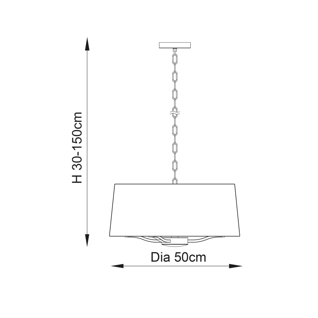 Lampadario Harvey Endon oro satinato bianco 3xE14 40W