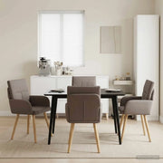 Sedie da pranzo 4 pz Tessuto Tortora 60 x 56 x 96 cm 3428362