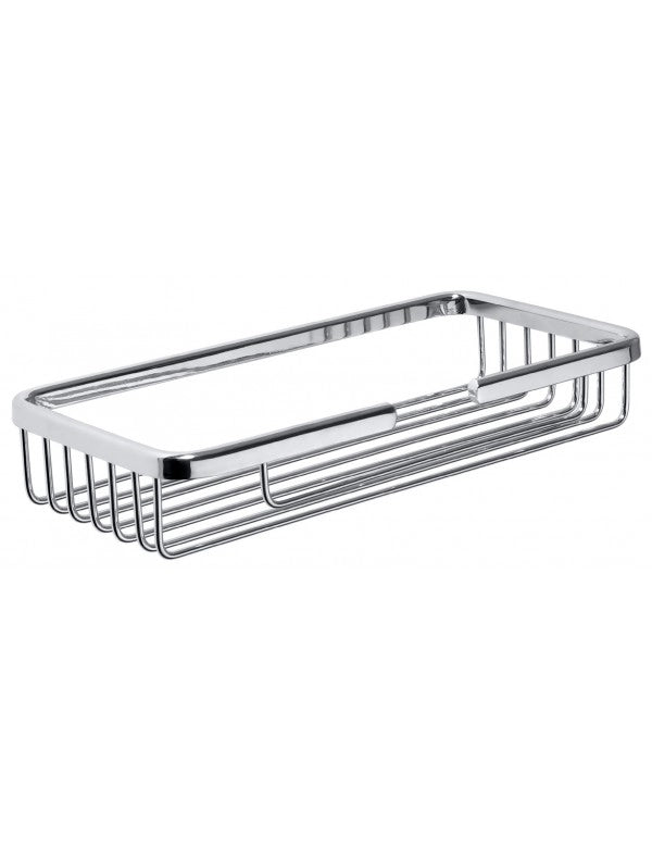 CYTRO portasapone rettangolare in ottone cromato 23x 10x 3cm