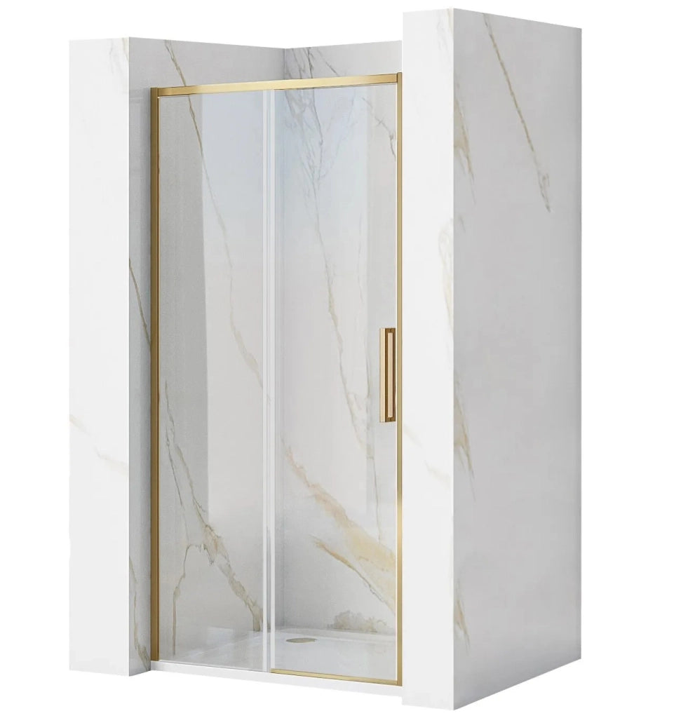 Porta Doccia Rea Rapid Slide 100 Gold Brush