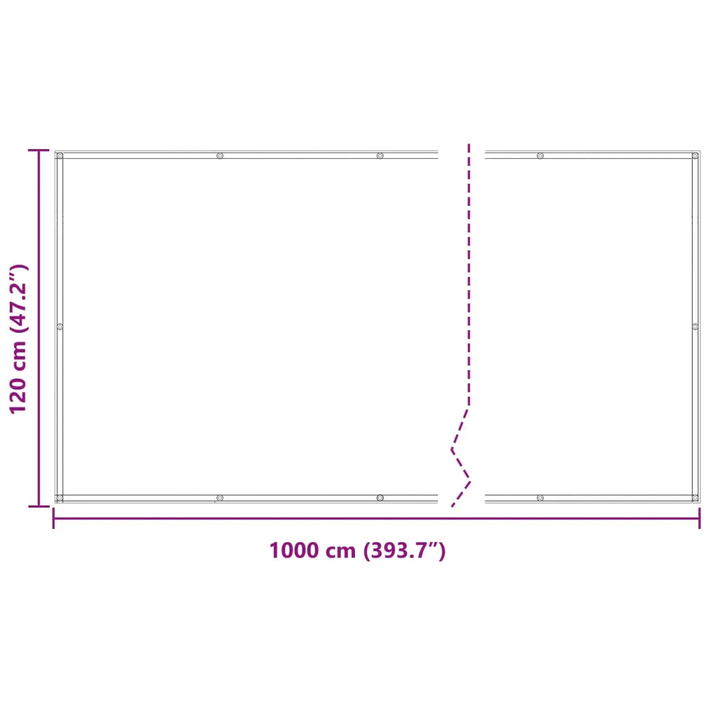 Schermo da balcone | Paravento da Balcone Grigio chiaro e bianco 120 x 1000 cm