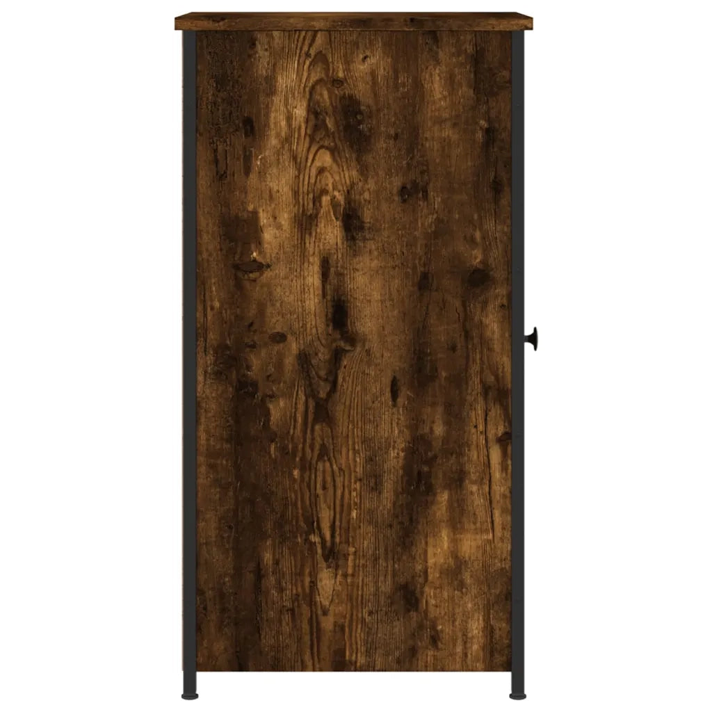 Comodino Rovere Fumo 32x42x80 cm in Legno Multistrato