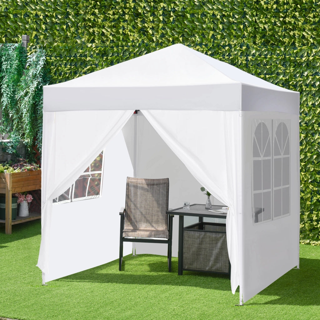 Gazebo pieghevole ¨C zephmum ¨C 2x2m bianco metallo