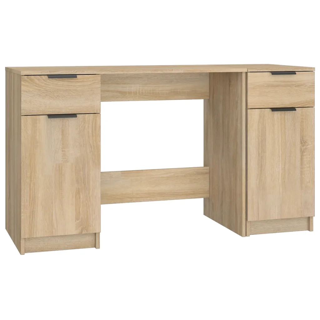 Scrivania con Mobile Laterale Rovere Sonoma Legno Multistrato 3115910