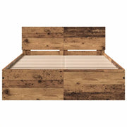 vidaXL Struttura letto con testata Legno vecchio 120 x 190 cm
