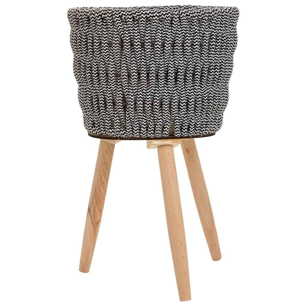 Fioriera in metallo e cotone grigio d26x19/41h