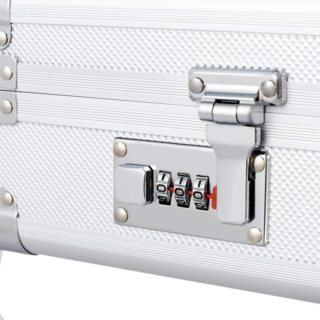 Custodia Dura in Alluminio per Fucili Valigetta Pistola con Serratura, 134 x 35 x 12 cm