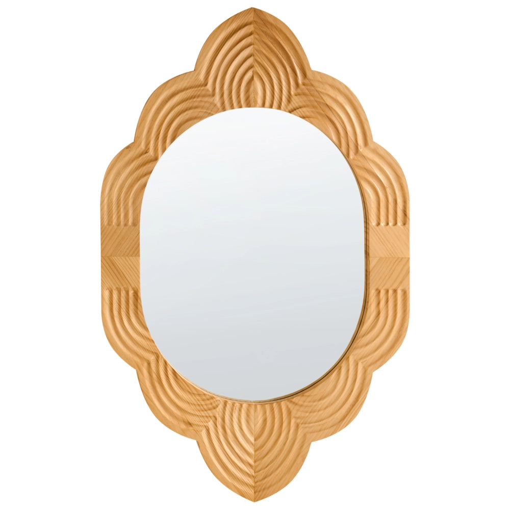 Specchio da parete con cornice in legno marrone chiaro Grande specchio da appendere Camera da letto Soggiorno Corridoio Stile tradizionale