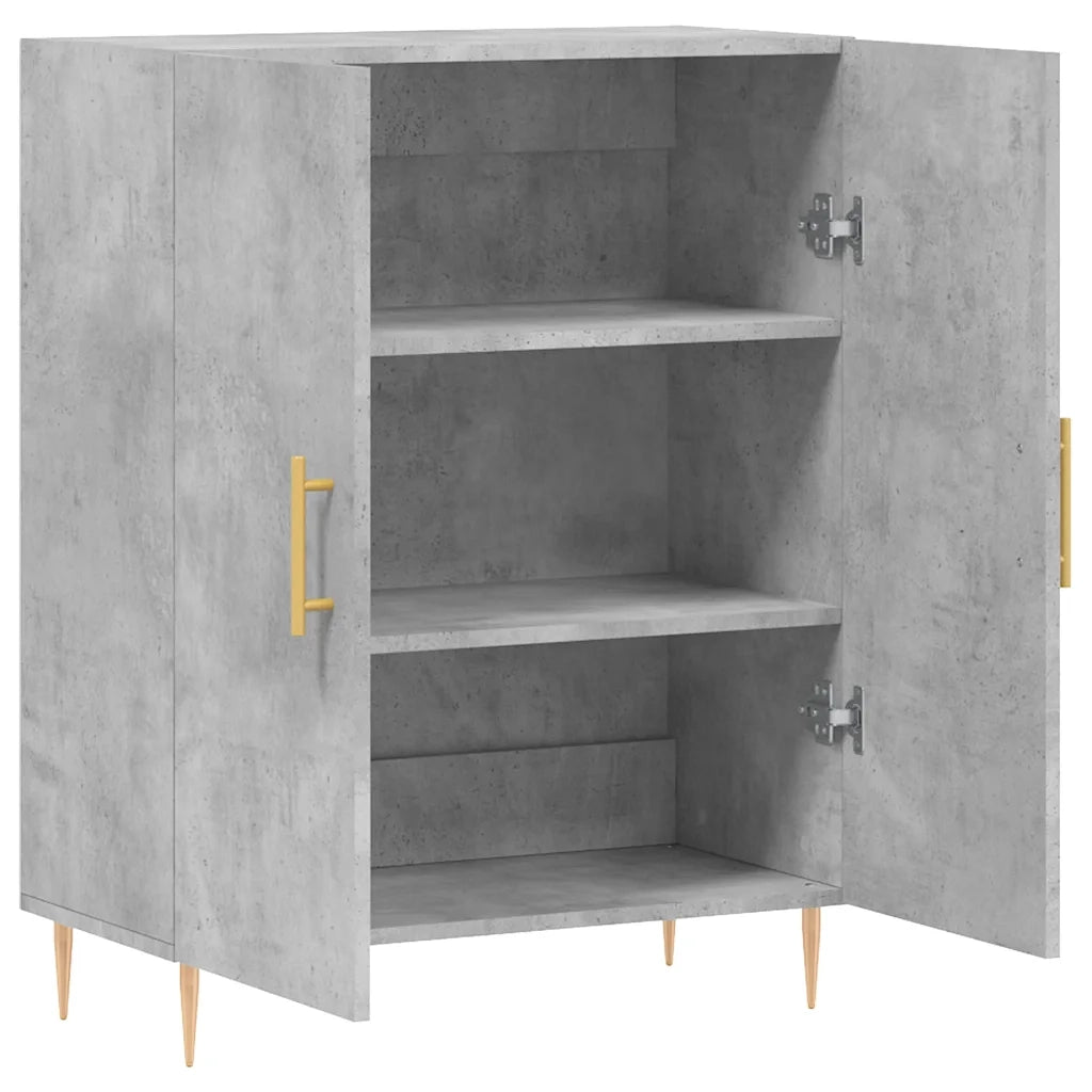 Credenza | Madia | Buffet da pranzo | Armadio da pranzo Grigio Cemento 69,5x34x90 cm in Legno Multistrato