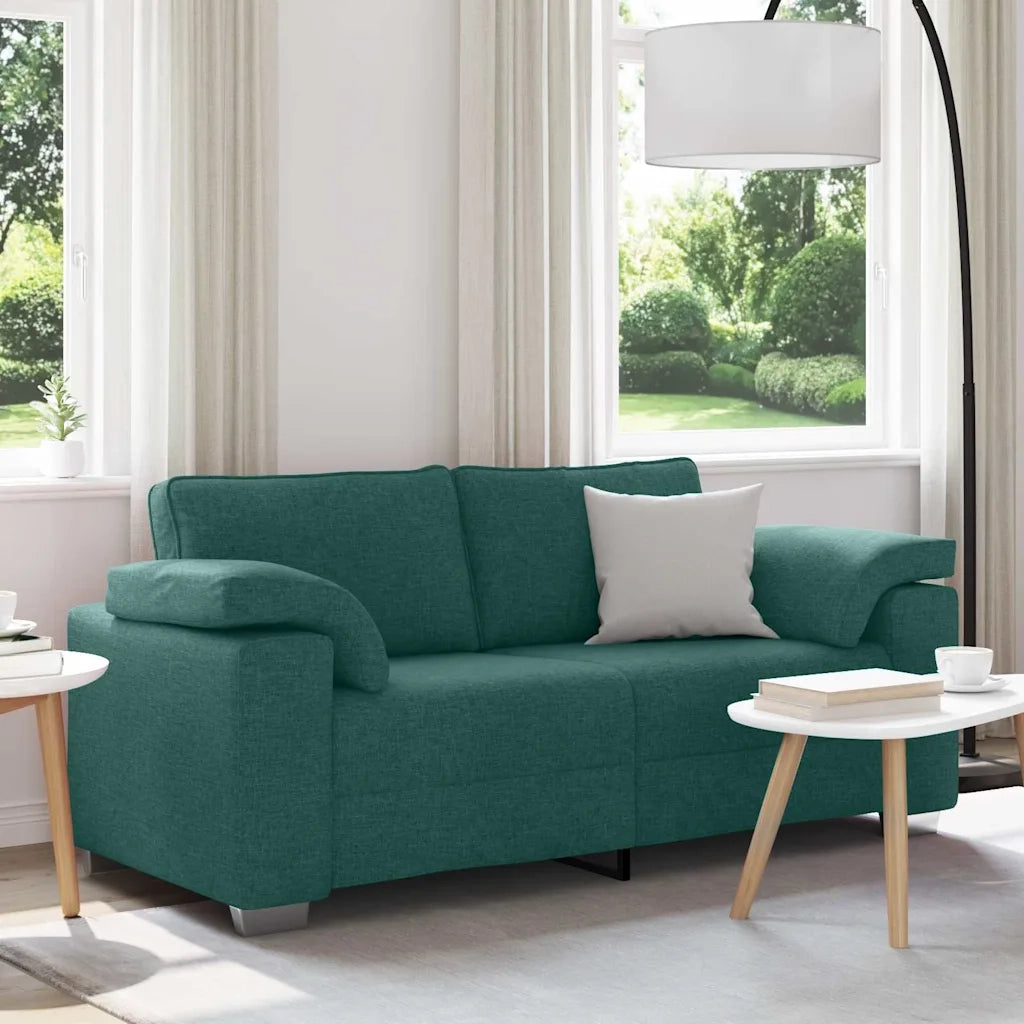 Divano a due posti Verde Scuro 180 cm Tessuto 4105232