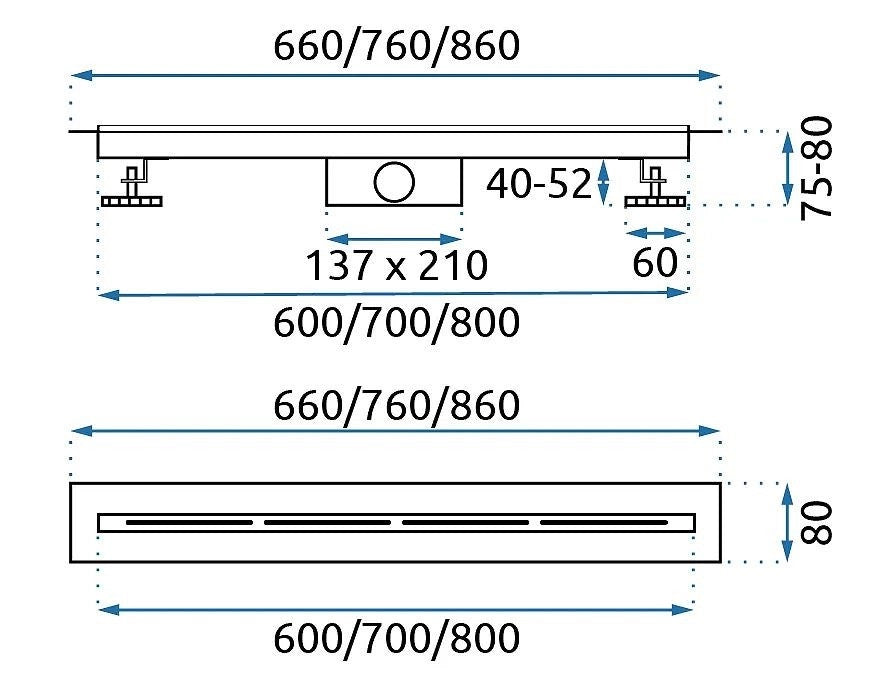 Canalina Di Scarico Rea Filo Nickel Brush 70