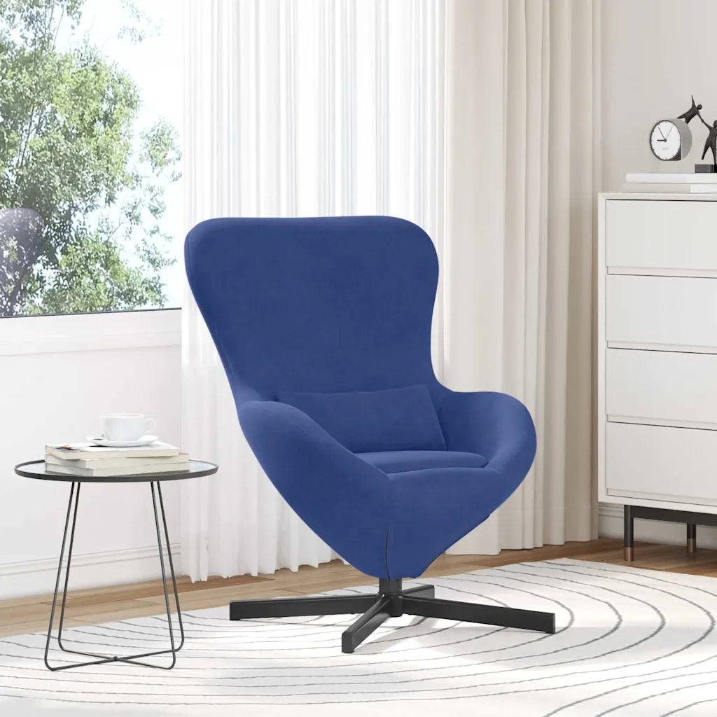 Poltrona uovo Blu Polizia 63 x 73 x 90 cm Velluto 42002766