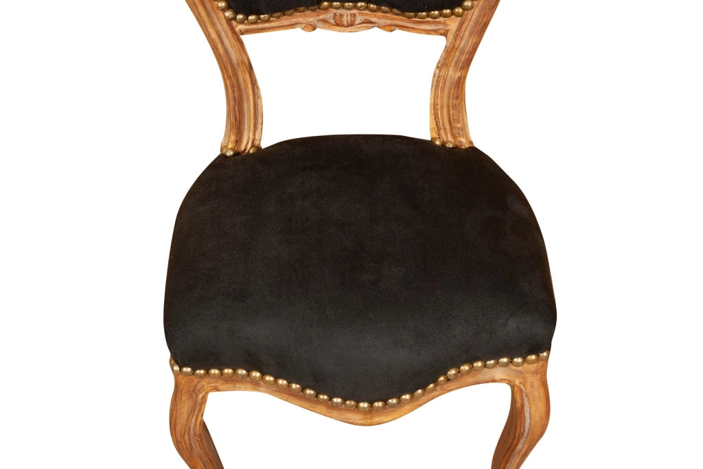Biscottini Sedia stile francese Luigi XVI in legno massello di faggio poltroncina XVI,
