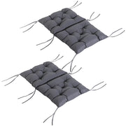 Cuscini per Sedia da Giardino ¨C zephmum ¨C Grigio Scuro 50x98x8 cm