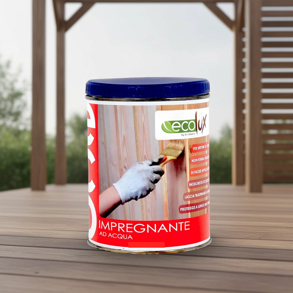 Ecolux impregnante fondo protettivo acrilico pigmentato wenge per legno *** formato 0,750 lt, confezione 1