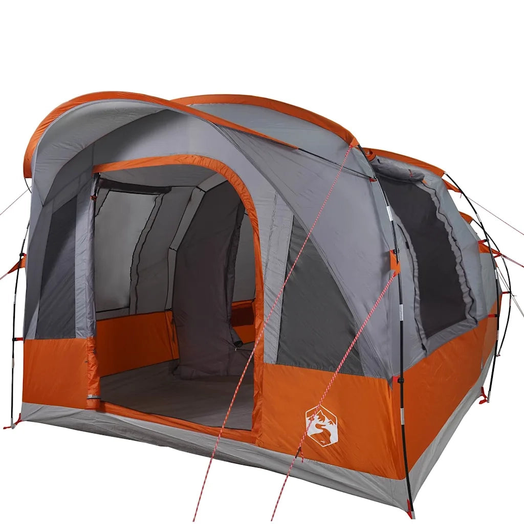 Tenda da Campeggio a Tunnel per 3 Persone Grigio e Arancione 94624