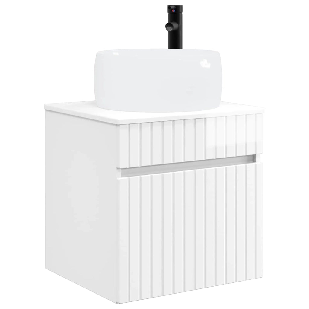 Mobile lavabo da parete Bianco Lucido 49 x 44,5 x 66 cm 890616