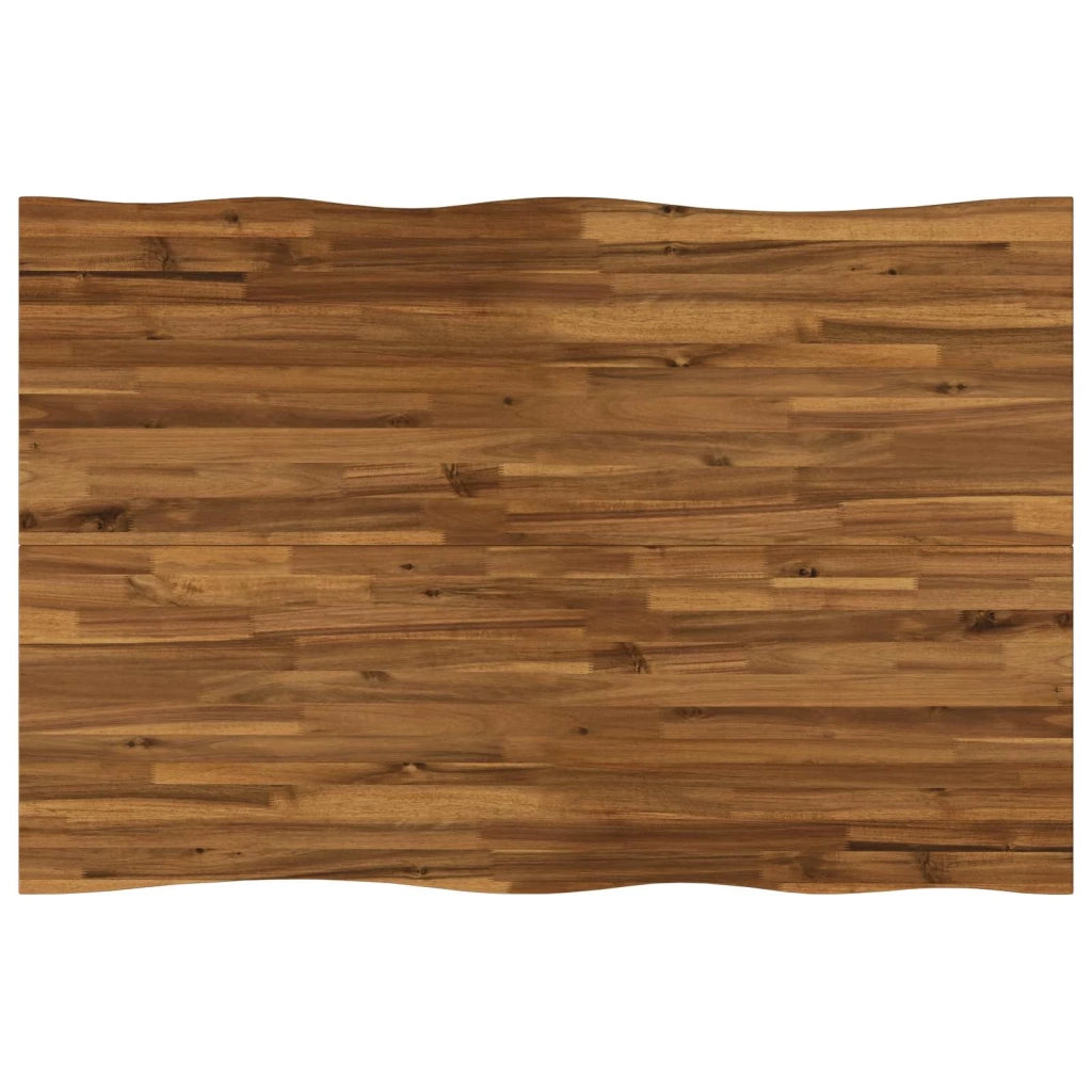 90 x 55 x 75 cm Legno di Acacia Massello Naturale e Caffè 937470