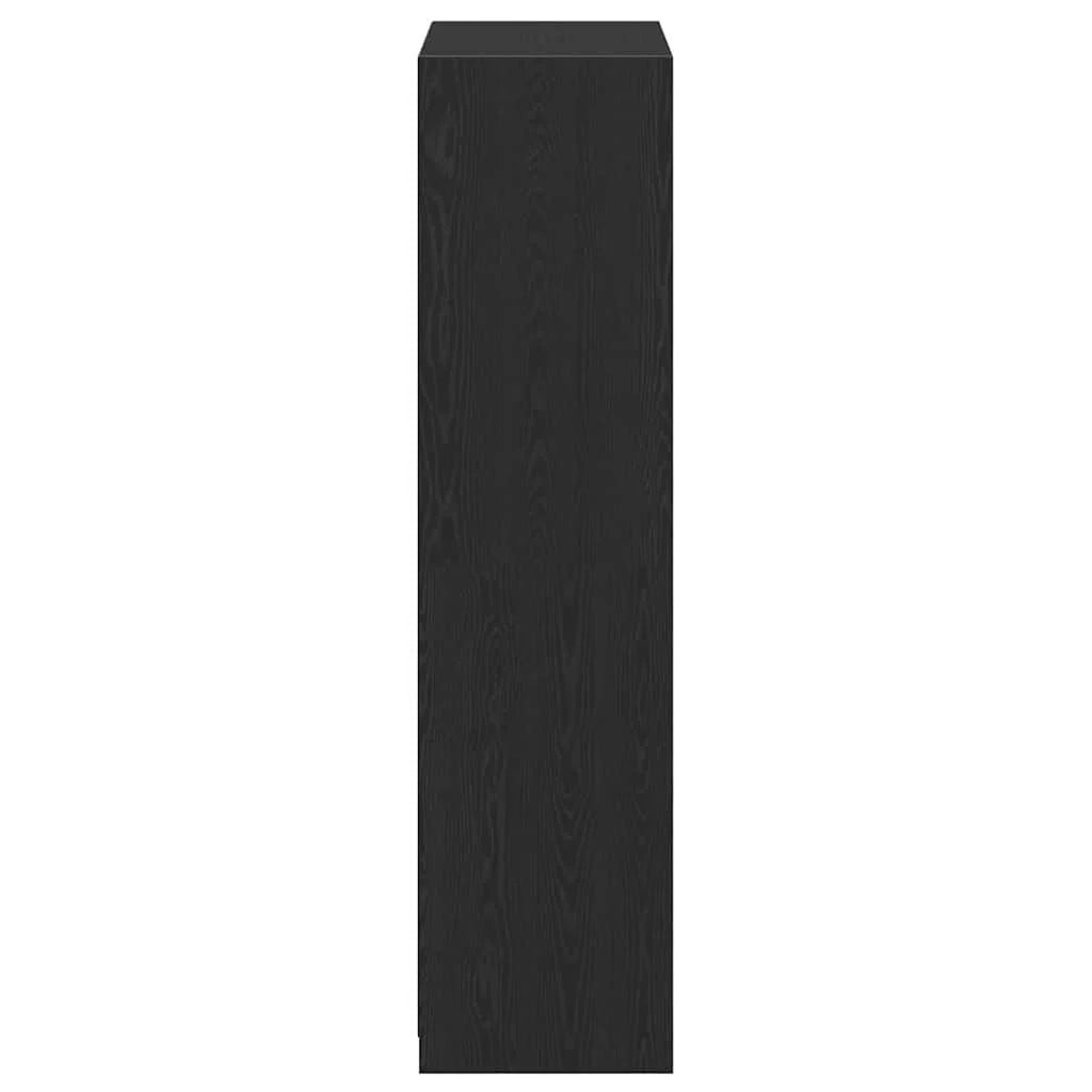 Mobile contenitore moderno e minimalista indipendente 80 x 50 x 200 cm in legno ingegnerizzato rovere nero 02_0055936