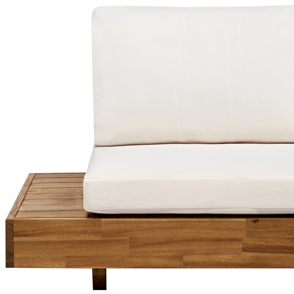 Set di divani da giardino Legno chiaro certificato Acacia Outdoor 5 posti 2 divani con tavolino Cuscini Design moderno