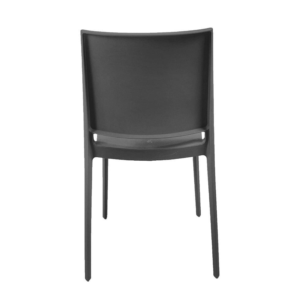 Set 4 Sedia in Polipropilene Sfera Impilabili Grigio Scuro – Linea Moderna e Compatta