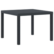 Set pranzo giardino 5 pezzi con cuscini Antracite Rattan in polipropilene