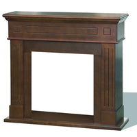 Cornice per camino rivestimento in legno L110xP36xH100 Cambridge Noce