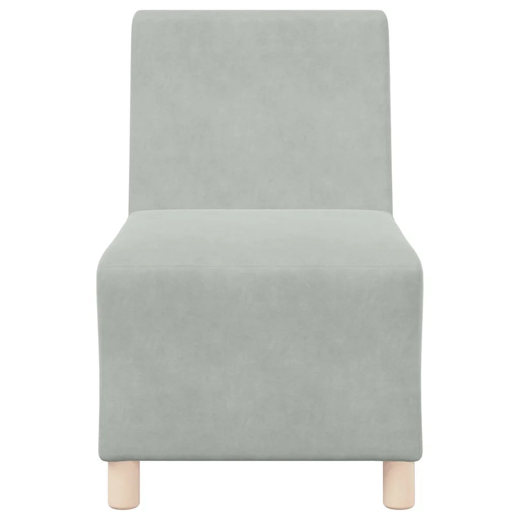 Unità di Divano Modulare Senza Braccioli 2 pcs Grigio chiaro