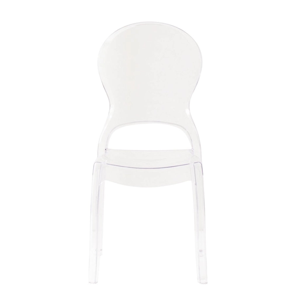 Sedia di design in policarbonato trasparente - GLACIA