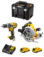 DeWALT Kit DWK203 (DCD796 + DCS570 + 2 x 2,0 Ah + DCB107 + TSTAK VI)