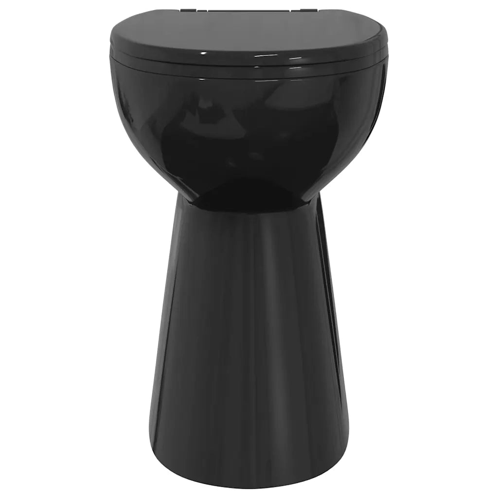 WC Senza Brida 7 cm Altezza Extra Chiusura Rallentata Ceramica Nera 145780