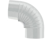 12pz gomito 90¦ per stufa a legna porcellanato classic col. bianco ï cm. 10 cod:ferx.vit55029