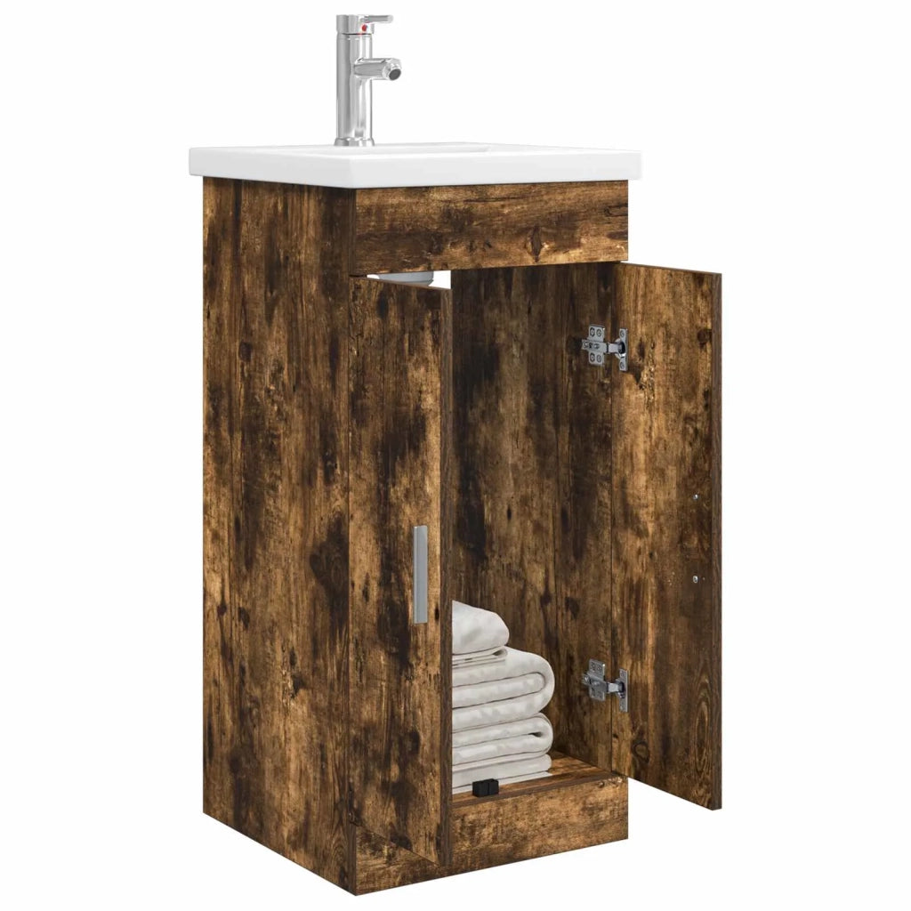 Mobile da bagno con lavabo Rovere Fumo 42 x 40 x 84,5 cm 890676