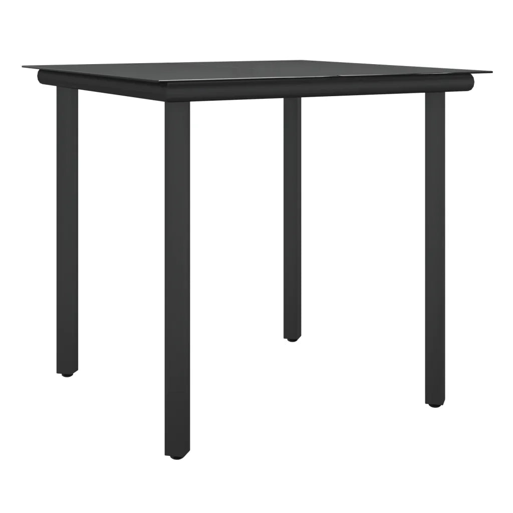 Set Pranzo da Giardino 3pz con Cuscini in Polyrattan e Acciaio 3186953