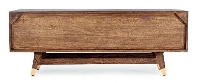 Mobile TV 2 Ante 3 Cassetti 140x40x48 cm in Legno