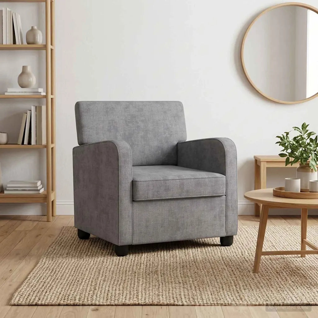 Poltrona Grigio Chiaro Chenille 42043443