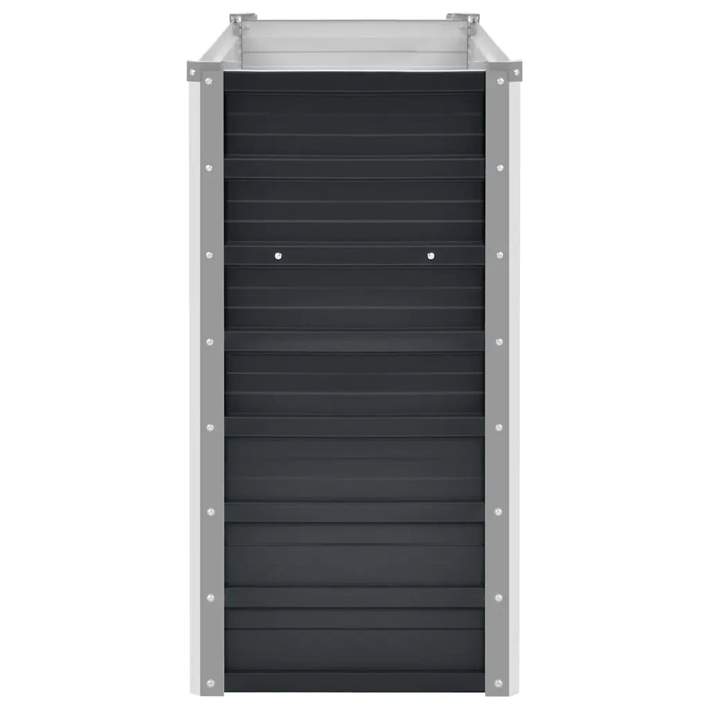 Fioriera per Giardino Antracite 100x40x77 cm in Acciaio Zincato