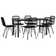 Set da pranzo/mobili da giardino in resina nera da 7 pezzi 02_0014378