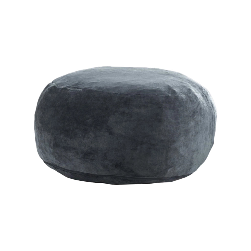 Sedia da relax 50x41x31 cm con schienale alto curvo in flanella nera