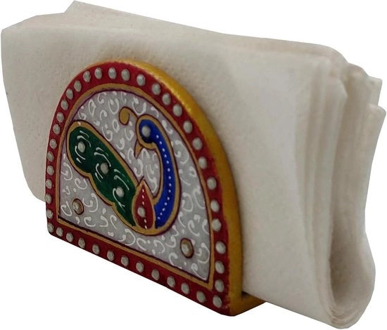 Servizio da tavola in marmo indiano dipinto a mano - unico regalo per l'immobile (10567)