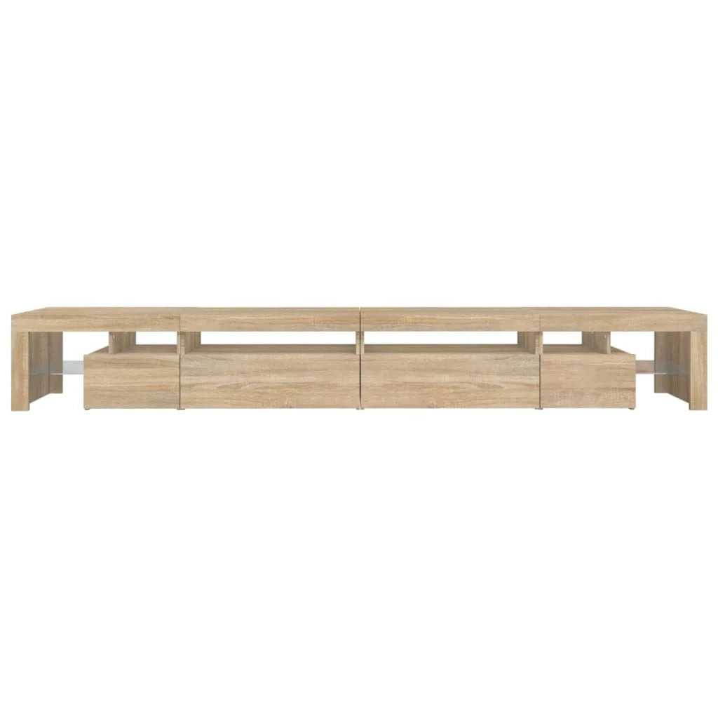 Mobile TV multimediale mensola TV credenza mobile TV per sala da pranzo soggiorno camera da letto con luci LED rovere Sonoma 290 x 36,5 x 40 cm marrone 02_0026778